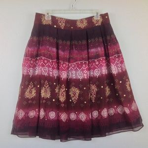 K Studio Skirt Women 14 A Line Boho Hippie Peasant